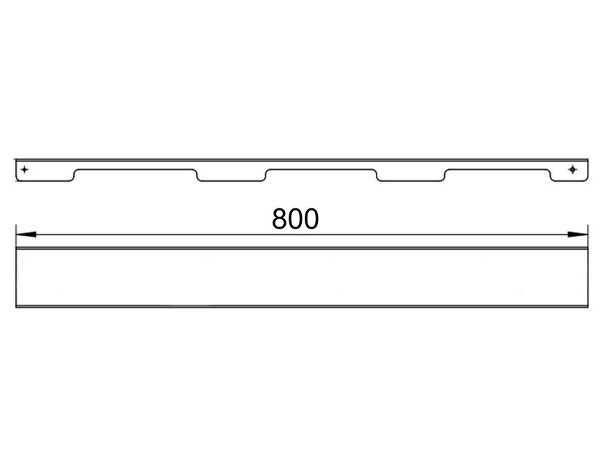 Решітка для лінійного трапу Qtap Grate FА800 (NKS) SUS304 800 мм QTGRATENKSFA800 - QTGRATENKSFA800