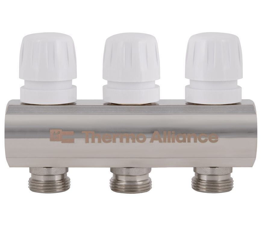 Коллектор с расходомерами Thermo Alliance Standart 1" 3 выхода 3/4" + евроконусы 3/4''х16&times;2 SD235W348884 - SD235W348884