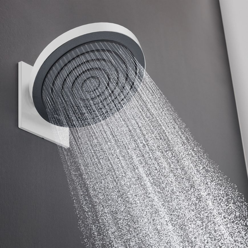 Верхній душ з тримачем HANSGROHE Pulsify S 260 2jet Matt White 24150700 білий/графіт - 24150700