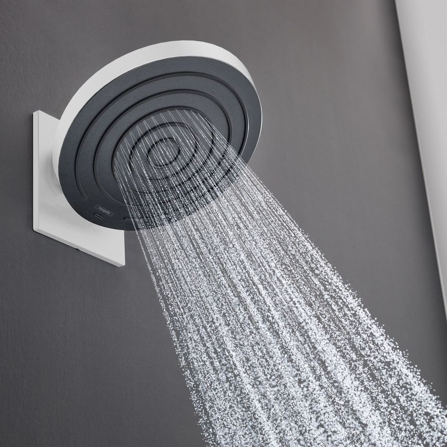Верхній душ з тримачем HANSGROHE Pulsify S 260 2jet Matt White 24150700 білий/графіт - 24150700