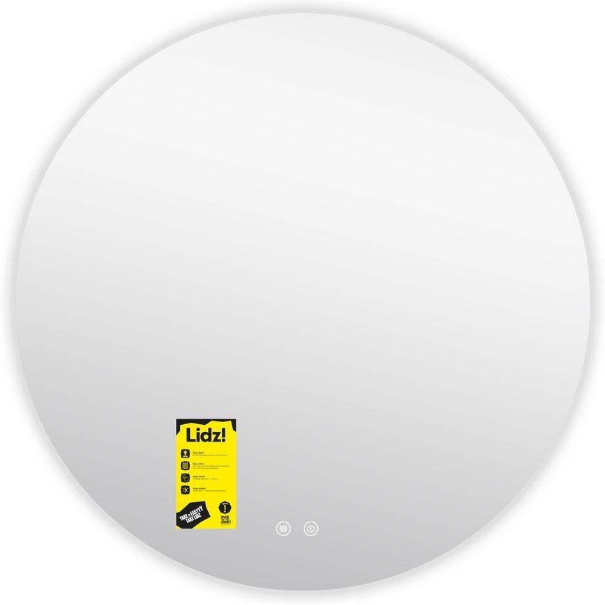 Дзеркало Lidz Astra AS1 R800 мм, кругле, з LED-підсвічуванням Touch, антизапотіванням, димером, рег. яскравості LDASR80049290