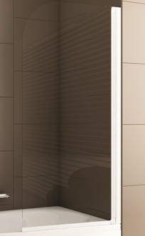 Шторка стеклянная для ванны KFA ARMATURA MODERN 1 170-06951P универсальная, профиль белый - 170-06951P