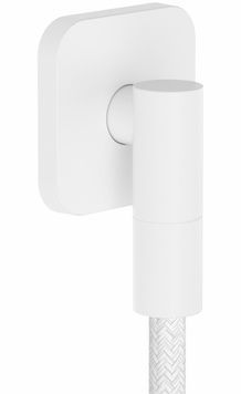 Шланговое подсоединение HANSGROHE FixFit Fine Q с обратным клапаном Matt White 28884700 белый матовый - 28884700
