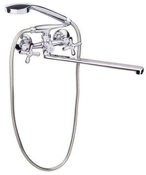 Змішувач для ванни LIDZ Dominox 140 довгий вилив LDDOM140CRM35529 - LDDOM140CRM35529