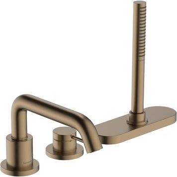 Змішувач для ванни HANSGROHE Tecturis S на 3 отвори з sBox Brushed Bronze 73447140 бронза - 73447140