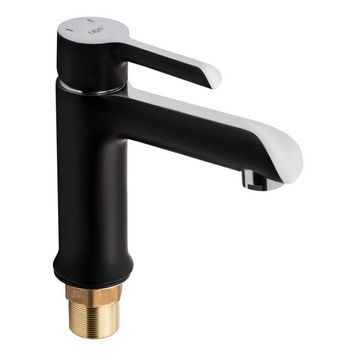 Змішувач для умивальника Qtap Grand BCR 001F Chrome/Black QTGRABCR001F - QTGRABCR001F