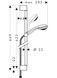 Душевой набор HANSGROHE CROMETTA 85 Vario 65 см хром 27763000 - 27763000 - 2