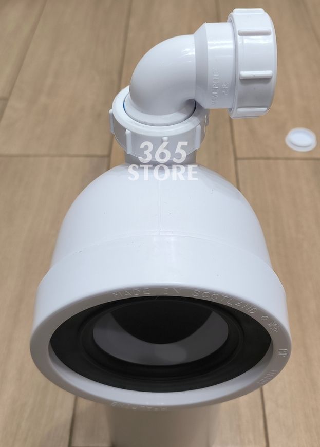 Каналізаційне підключення (коліно) McALPINE 275 мм 90&deg; 97-107/110 мм з відводом 40 мм HC40V