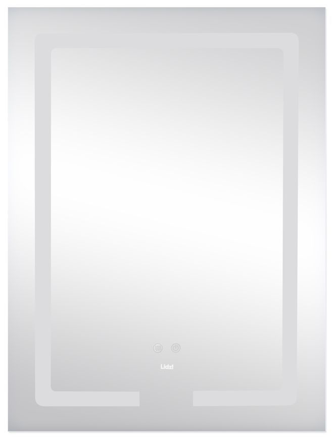 Зеркало Lidz Kubis KU1 600х800 мм с LED-подсветкой Touch, с антизапотеванием, с диммером, рег. яркости LD78LF9376080