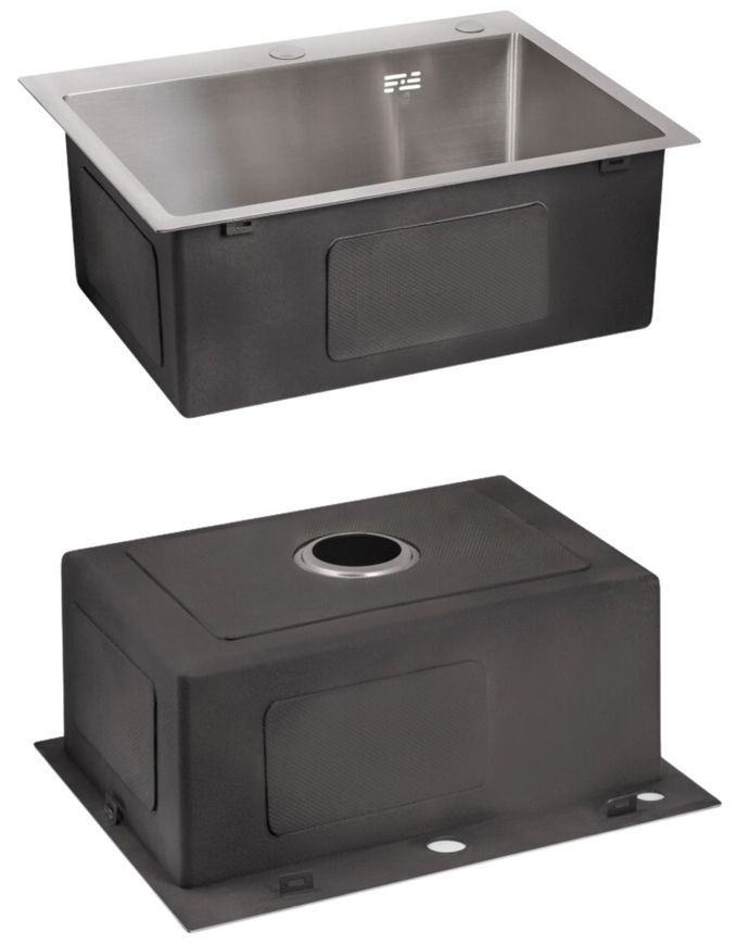 Кухонная мойка LIDZ Handmade H5045 Brushed Steel 3,0/1,0 дозатор, корзина LDH5045BRU3538347517 - LDH5045BRU3538347517