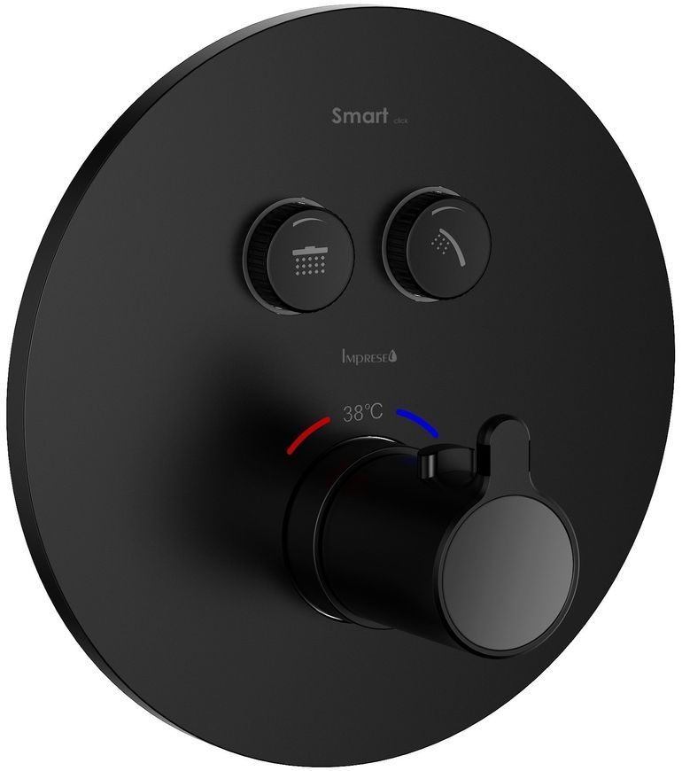 Термостатична душова система прихованого монтажу Imprese Smart Click 2 функції ZMK101901216 чорна - ZMK101901216