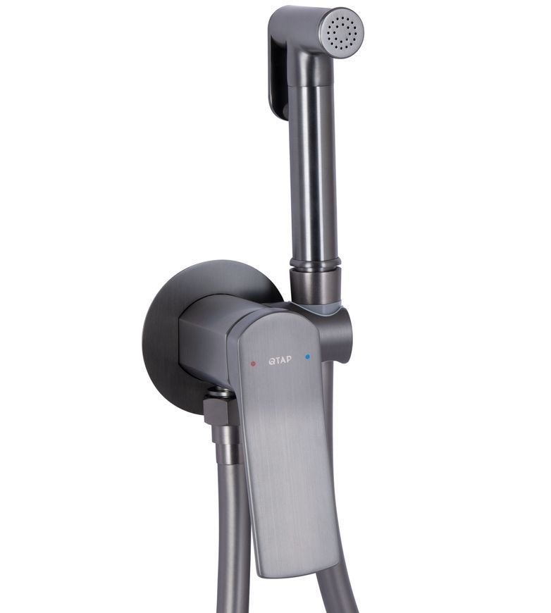 Змішувач для гігієнічного душу Qtap Slavonice Gunmetal Black PVD QTSLA262GMB45916 - QTSLA262GMB45916