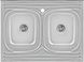 Кухонна мийка LIDZ 6080 Satin подвійна 0,8 мм (178) - LIDZ6080DBSAT8 - 1