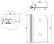 Шторка стеклянная (перегородка) для ванны LIDZ BRAMA 80x140L, стекло Frost 6 мм, распашная, левая - LBSS80140LCRMFR - 9