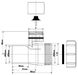 Воздухоотводчик канализационный (аэрационный клапан) McALPINE 40х40 мм гайка (компрессионное соединение)/раструб V1ABSV-40-PL-WH