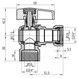 Кран шаровой угловой с накидной гайкой Thermo Alliance Standart 3/4" ВР латунь PN40 TAS223W20