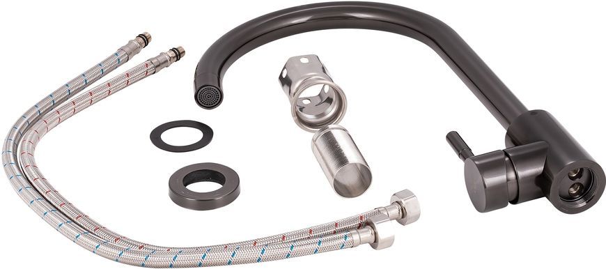 Смеситель для кухни QTAP D007FBL PVD (k35) - QTD007FBLPVD