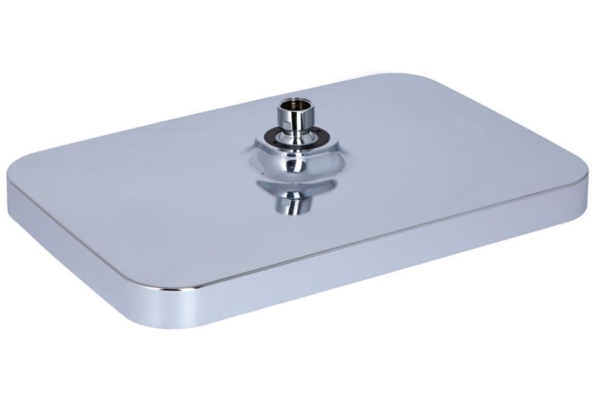 Лійка для верхнього душу Qtap Hlavova 330x220 мм прямокутна QTHLA107CRM45944 Chrome/Black - QTHLA107CRM45944