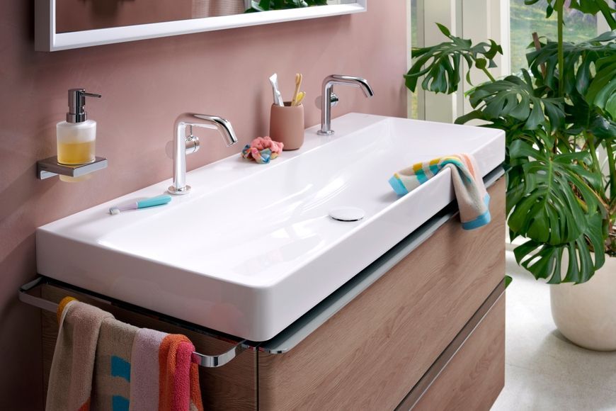 Смеситель для раковины HANSGROHE Tecturis S 110 Fine CoolStart EcoSmart+ Chrome 73320000 хром с донным клапаном - 73320000