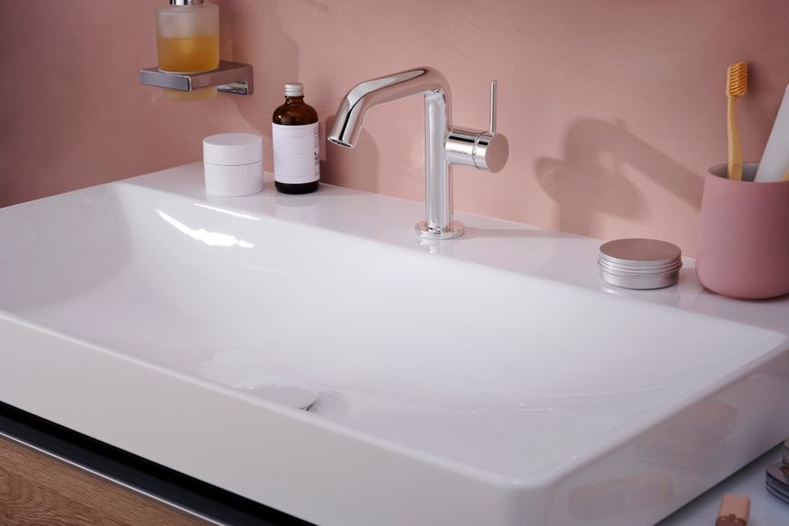 Смеситель для раковины HANSGROHE Tecturis S 110 Fine CoolStart EcoSmart+ Chrome 73320000 хром с донным клапаном - 73320000