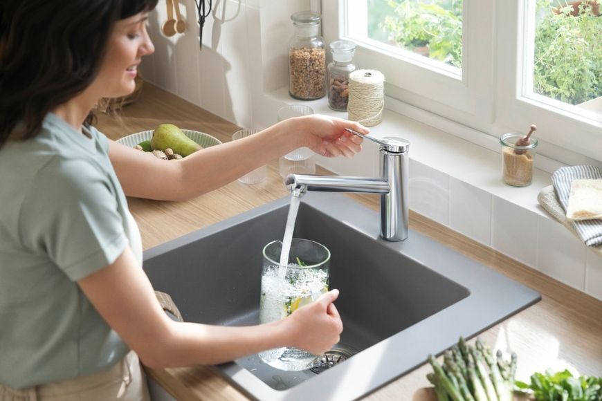 Смеситель кухонный HANSGROHE Zesis M33 150 1jet EcoSmart 74811000 хром - 74811000