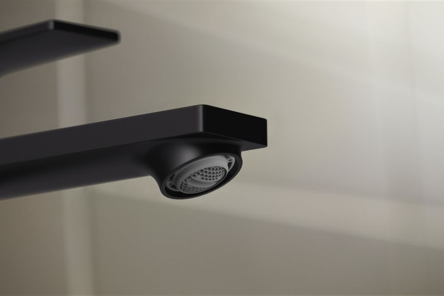 Змішувач для раковини HANSGROHE Rebris E 110 CoolStart EcoSmart+ чорний матовий 72589670 з донним клапаном - 72589670