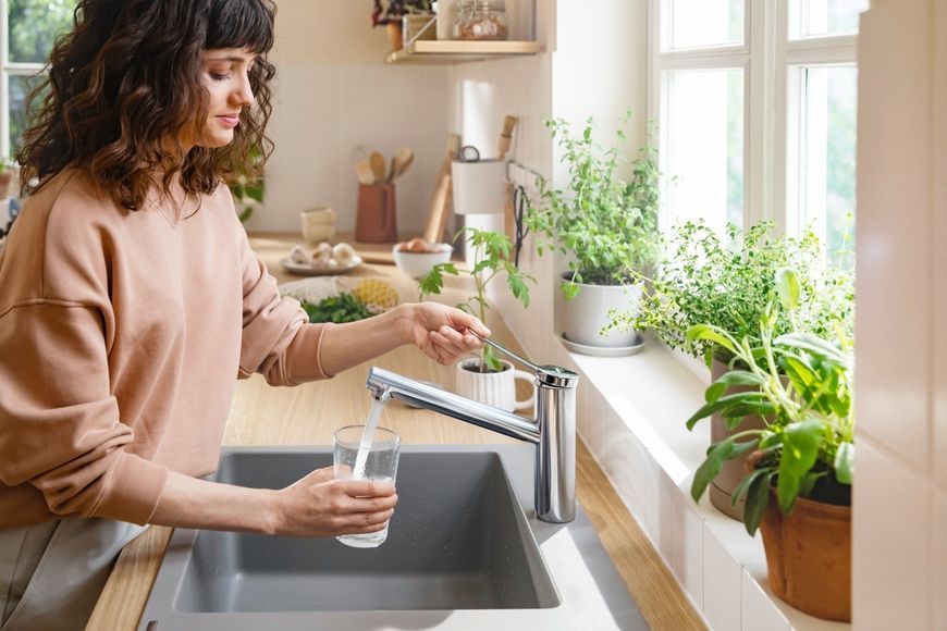 Смеситель кухонный HANSGROHE Zesis M33 150 1jet EcoSmart 74811000 хром - 74811000