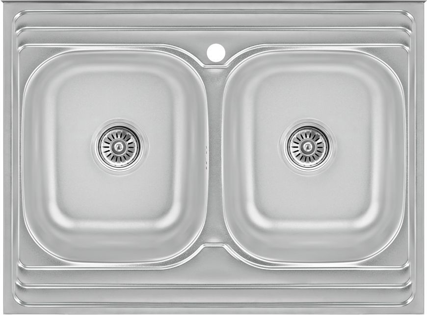 Кухонна мийка LIDZ 6080 Satin подвійна 0,8 мм (178) - LIDZ6080DBSAT8