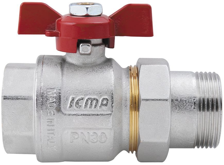 Кран шаровой с "американкой" ICMA 1" 1/4 PN40 прямой №347 87347AG11 - 87347AG11