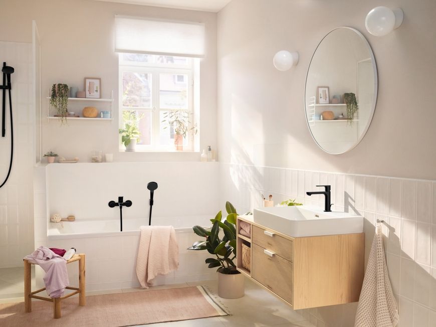 Смеситель для ванны HANSGROHE Rebris S черный матовый 72440670 - 72440670