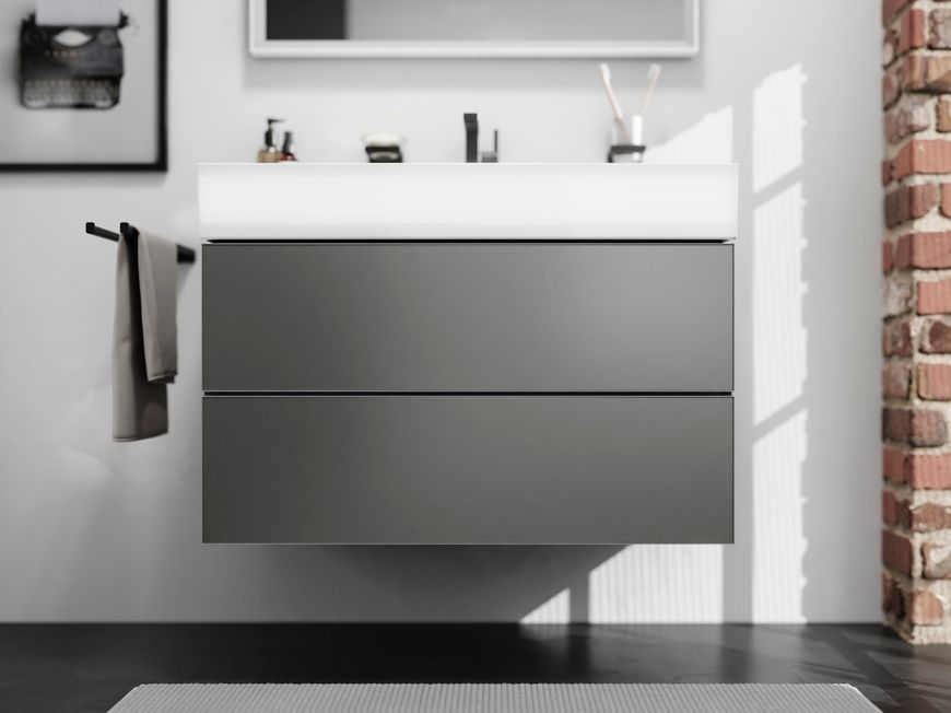 Полотенцедержатель двойной HANSGROHE AddStoris Matt Black 41770670 черный матовый
