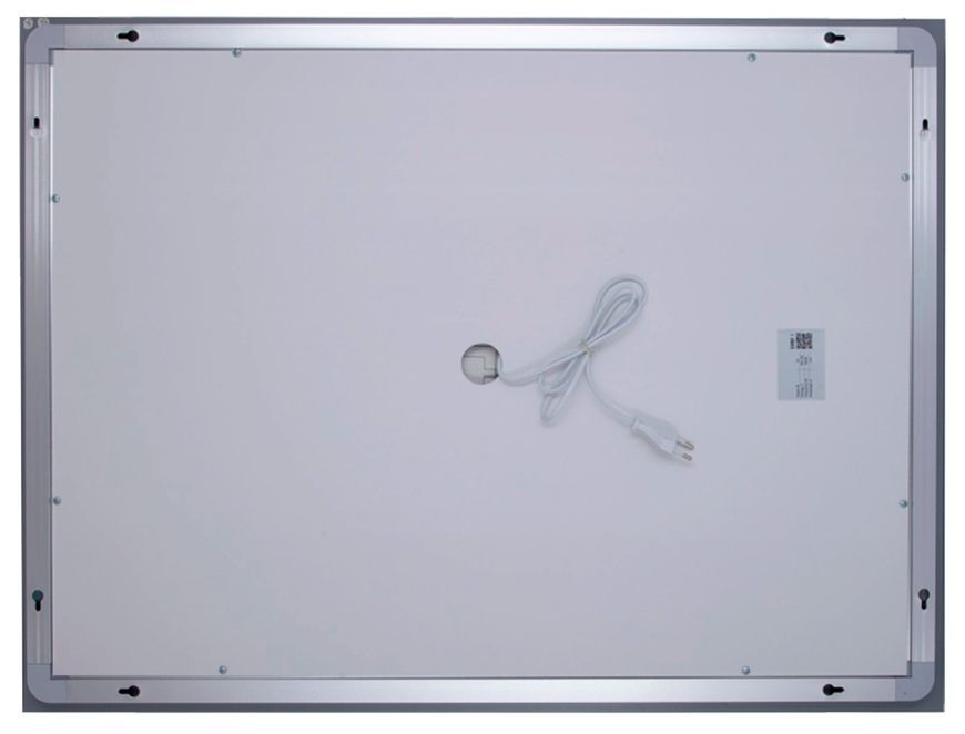 Дзеркало Lidz Kubis KU1 800х600 мм з LED-підсвічуванням Touch, з антизапотіванням, з димером, рег. яскравості LD78LF9047400