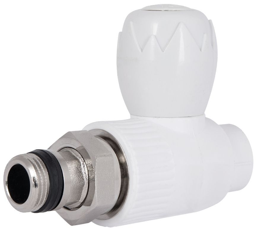 Кран кульовий радіаторний PPR Blue Ocean 20х1/2" ЗР прямий "Бiлий" SD00048147 - PPRF/PPR/SBVH-1(W)-20x&frac12;&rdquo;