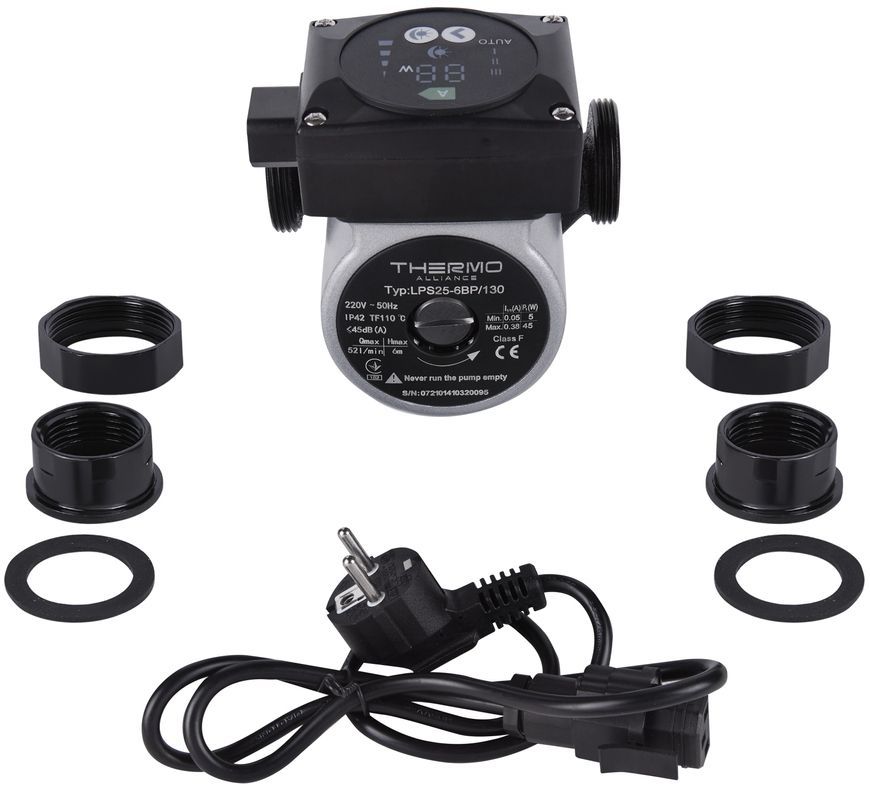 Насос циркуляционный THERMO ALLIANCE LPS-A 25/60/130 (45 Вт, Н-6, G-3,12) 1 1/2" TALPSA2560130 - LPSA2560130