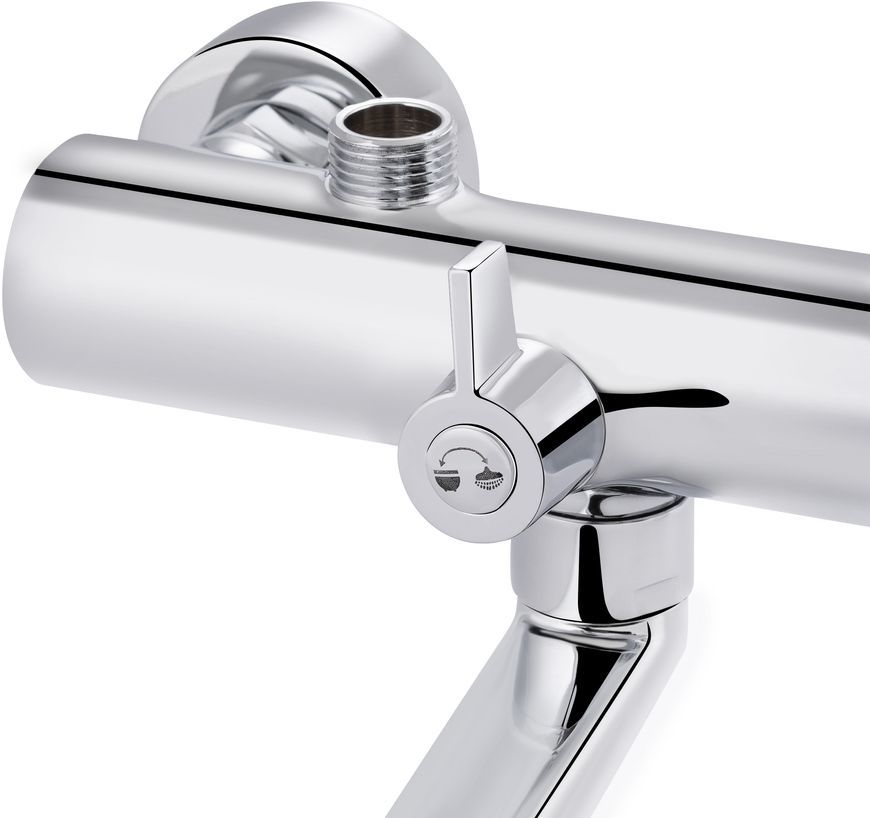 Смеситель для ванны QTAP Stěnava 3245102FC с длинным изливом - QTST3245102FC