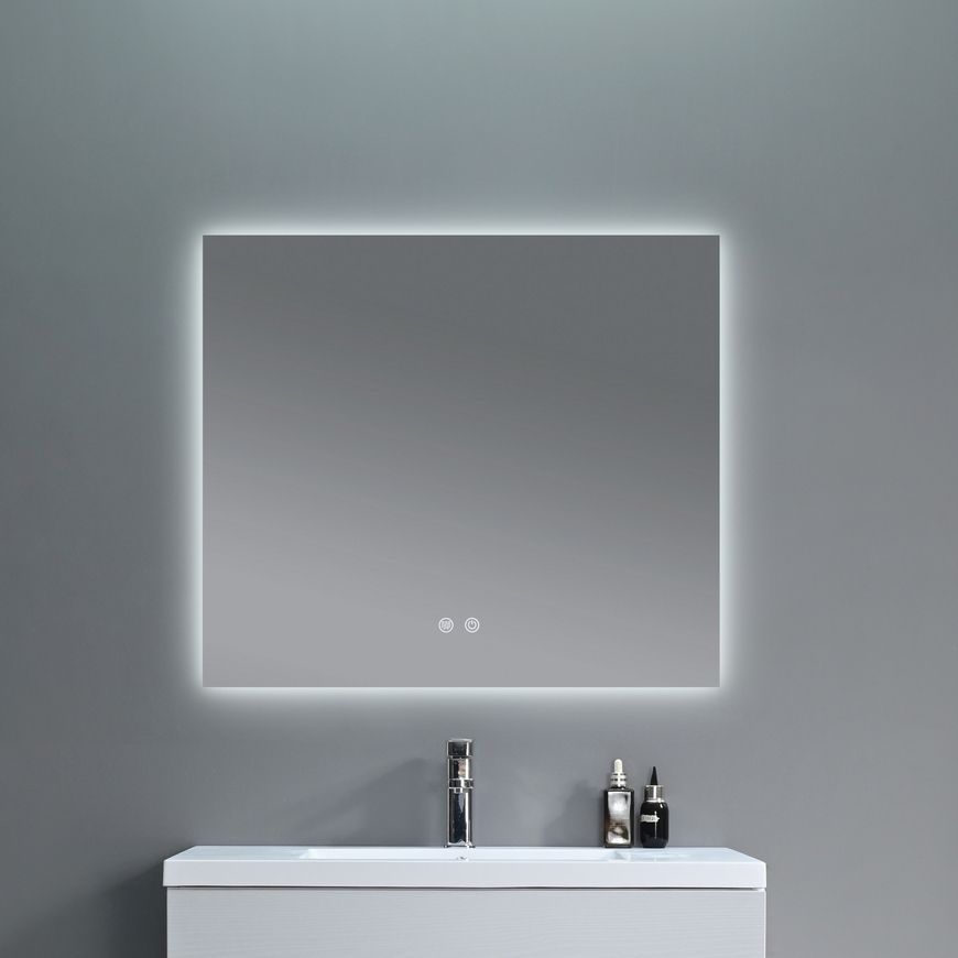 Зеркало настенное прямоугольное Qtap Taurus TA1 800&times;600 с LED-подсветкой Touch, антизапотеванием, диммером, рег. яркости QTTAU80060048952