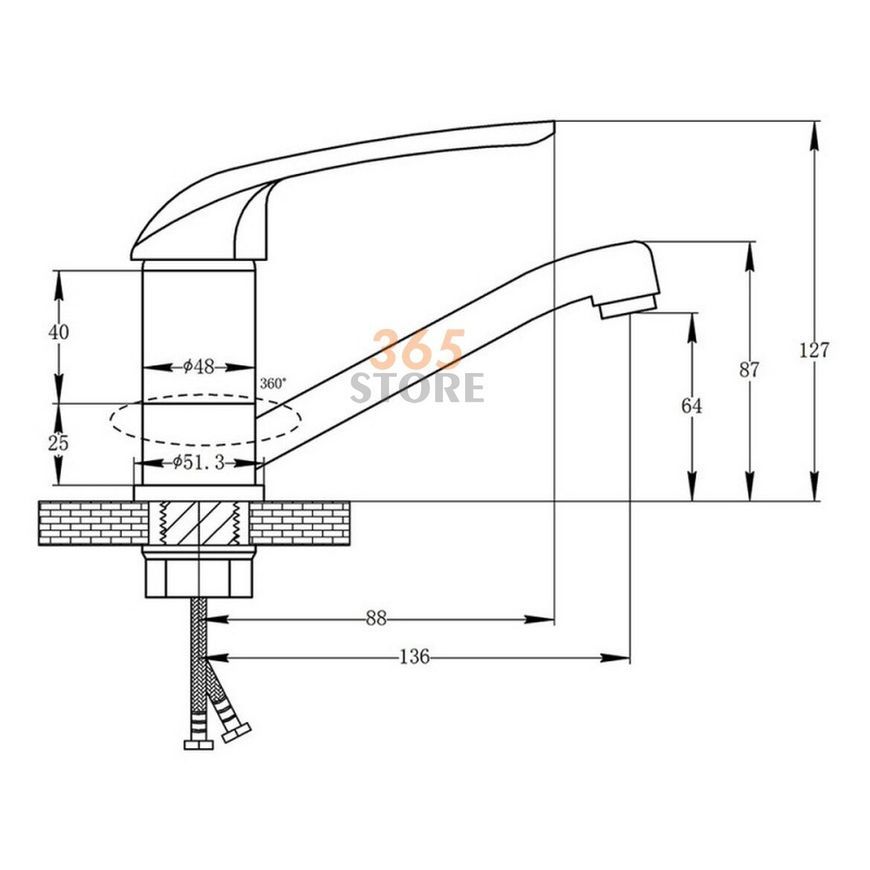 Смеситель для мойки POTATO P4504-2 - POTP45042