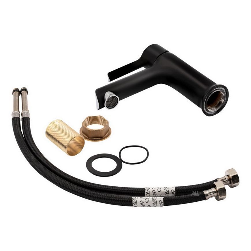 Змішувач для умивальника Qtap Grand BCR 001F Chrome/Black QTGRABCR001F - QTGRABCR001F