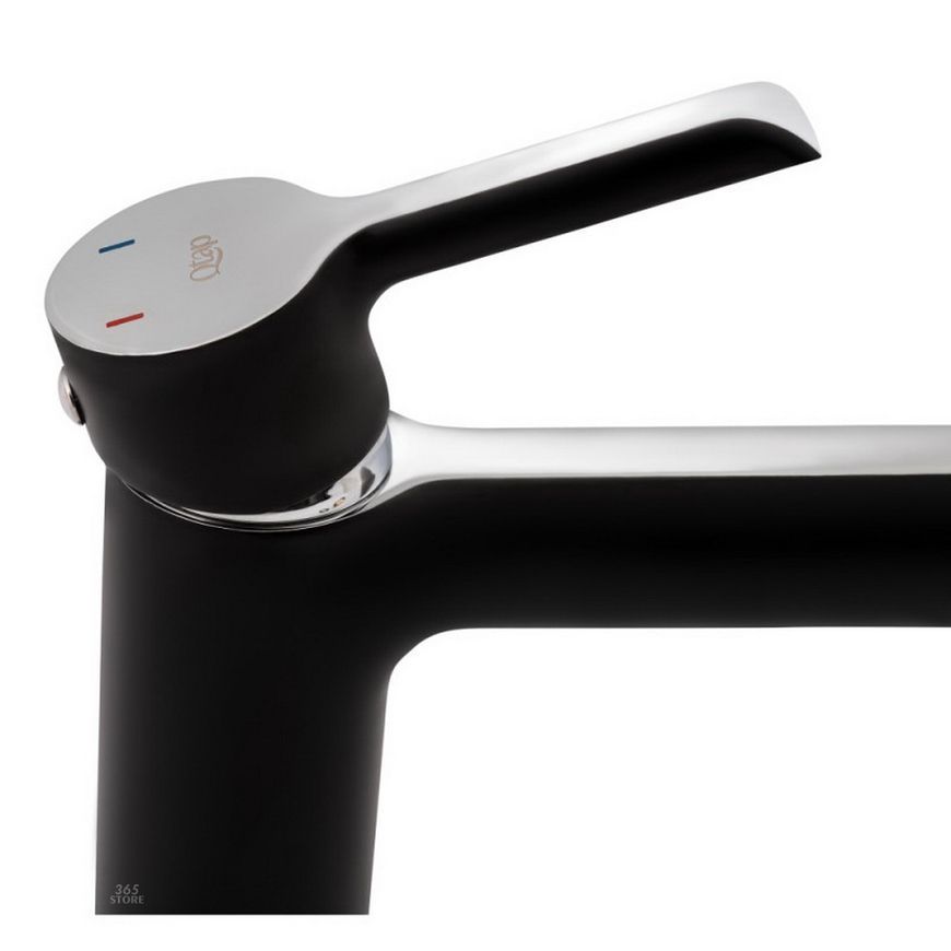 Змішувач для умивальника Qtap Grand BCR 001F Chrome/Black QTGRABCR001F - QTGRABCR001F