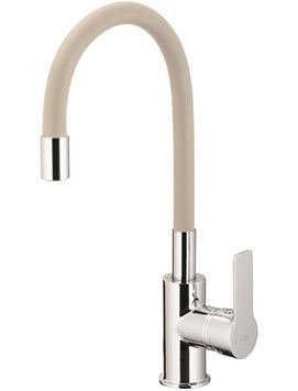 Смеситель для мойки KFA ARMATURA RUMBA 6553-915-51 хром/бежевый - 6553-915-51