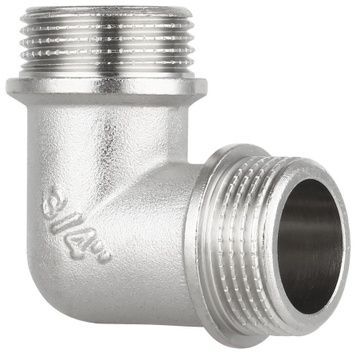 Уголок латунный Thermo Alliance Forte 3/4"НРх3/4"НР никелированный SF37320