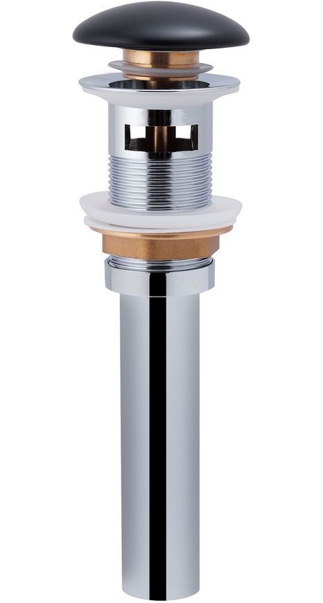 Раковина QTAP Nando LT 495х440х130 Matt black з донним клапаном QT12112173SMBMB - QT12112173SMBMB