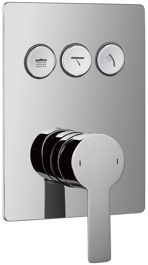Змішувач для ванни Imprese Smart Click на 3 споживача ZMK101901202 прихований монтаж хром - ZMK101901202