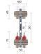 Коллектор с расходомерами Thermo Alliance Standart 1" 2 выхода 3/4" + евроконусы 3/4''х16&times;2 SD235W248883 - SD235W248883 - 4