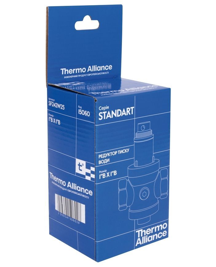 Редуктор тиску води Thermo Alliance Standart 1" ВР підсилений, латунь PN25 SF242W25 - SF242W25