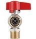 Кран шаровой угловой с накидной гайкой Thermo Alliance Standart 1/2" ВН латунь PN40 TAS224W15