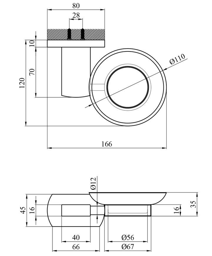 Мильниця настінна Kroner KRP Graz-GRP95604 графіт CV024597