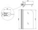 Шторка стеклянная (перегородка) для ванны LIDZ BRAMA 80x140L, стекло прозрач. 6 мм, распашная, левая - LBSS80140LCRMTR - 8