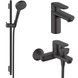Набор смесителей HANSGROHE Vernis Blend MB 100 EcoSmart 3 в 1 (71551670+71440670+26423670) 20230001 черный матовый