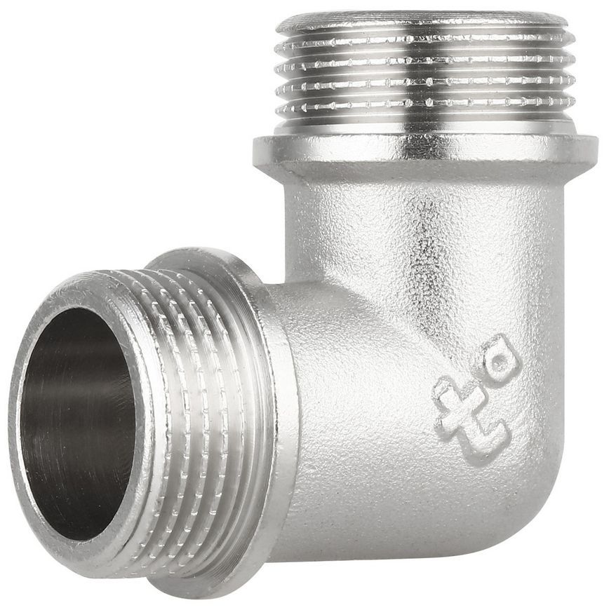 Уголок латунный Thermo Alliance Forte 3/4"НРх3/4"НР никелированный SF37320